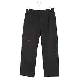 Loewe Calça reta de algodão preta Preto