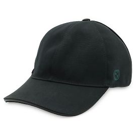 Gorra de béisbol de algodón Gucci G entrelazado Negro