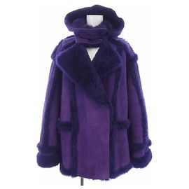 Tom Ford CSF630 FUX120 Shearling Jacket Purple