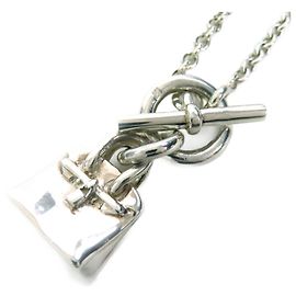 Hermès Mini Birkin Amulett AG925 Halskette Silber