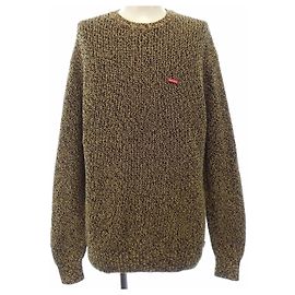 Supreme Melange Rippenstrick Braun Gelb