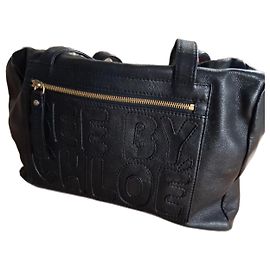 See by Chloé Black Lambskin Handbag Black
