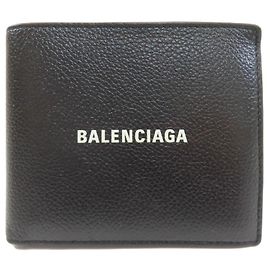 Balenciaga Logo Bifold Geldbörse Schwarz