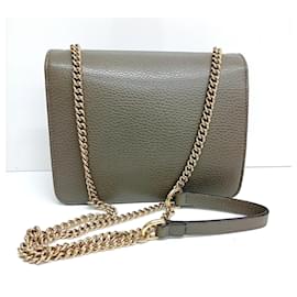 Gucci-Gucci Interlocking G Chain Shoulder Bag-Brown