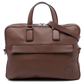 Sacoche en cuir marron Soho de Gucci Marron
