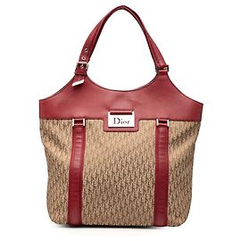 Dior Brown Diorissimo Trotter Canvas Street Chic Tote Brown Other