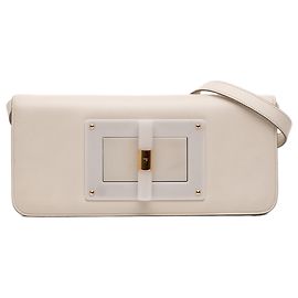 Tom Ford Grande Bolsa de Couro Branca Natalia Branco
