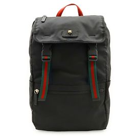 GUCCI Techno Canvas Backpack Black Red Green Navy blue