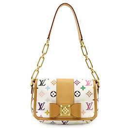 Bolso de Hombro Patty Monograma Multicolor Louis Vuitton Blanco