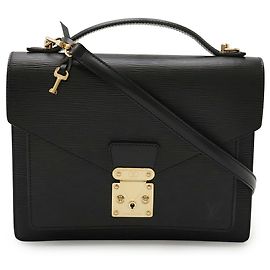 Sac Second Monceau Epi Louis Vuitton Noir