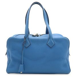 Sac à main Hermès Victoria II 35 en Bleu Paradis Bleu