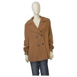 Les Copains Blue Women’s Camel Wool Peacoat Jacket – Size 46 – Made in Italy Beige