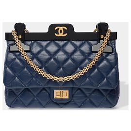 CHANEL 2.55 Blue Leather Bag - 103082 Blue
