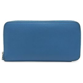 Hermès Hermes Azap Long Silk'in Round Wallet Blue