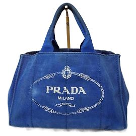 Prada Denim Canvas Handtasche Blau Blau