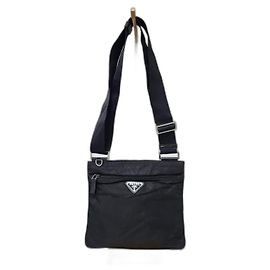 Bolsa de Ombro Prada Vintage Vela Nero em Nylon Preto Preto