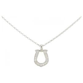 Autre Marque PT900 PT850 Diamant-Halskette Silber