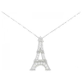Autre Marque Diamant-Halskette aus Weißgold Au750 Silber