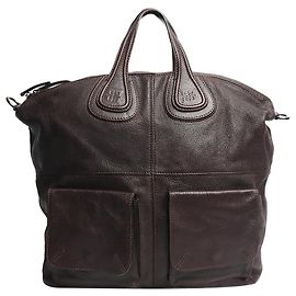 Givenchy Dunkelbraune Nightingale-Leder-Tote Braun