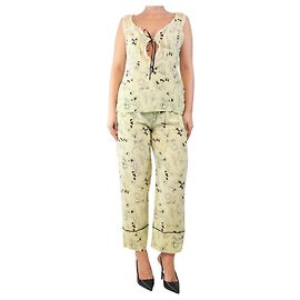 Marni Yellow floral cami top and trouser set - size M Yellow