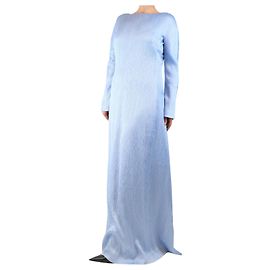 Autre Marque Robe maxi plissée bleu clair - taille UK 12 Bleu