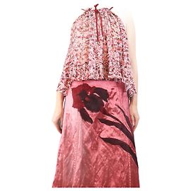 Isabel Marant Etoile Pink Fabino printed georgette top - size UK 8 Pink