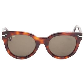 Céline Runde Sonnenbrille aus braunem Schildpatt Braun