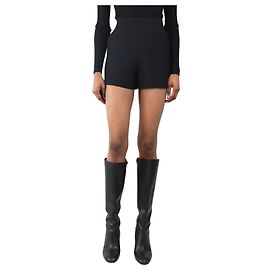Valentino Black wool and silk blend shorts - size UK 4 Black