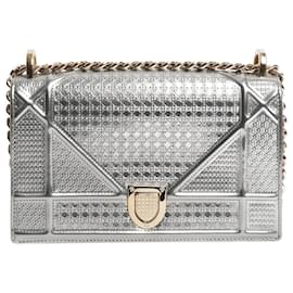 Dior-Silver metallic Diorama bag-Silvery