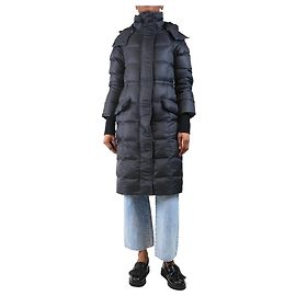 Canada Goose Graphitfarbene Kapuzenpufferjacke - Größe XS Schwarz