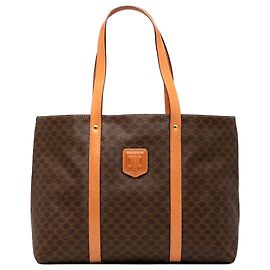 Céline Celine Brown Macadam Coated Canvas Tote Brown