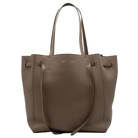 Céline Celine Brown Small Leather Phantom Cabas Tote Brown