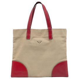 Bolsa Tote de Canapa com Acabamento em Cinghiale Marrom da Prada Marrom Outro