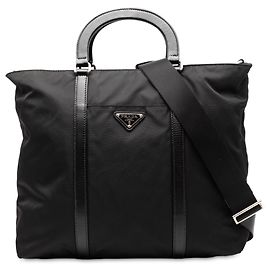 Bolsa Tessuto preta Prada Preto