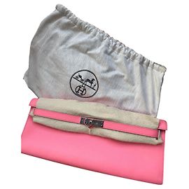 Hermès Kelly Cut Rose Azalee Swift palladium hardware Pink