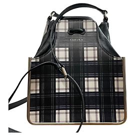 Autre Marque Borsa a Spalla Carven Check Nero Bianco