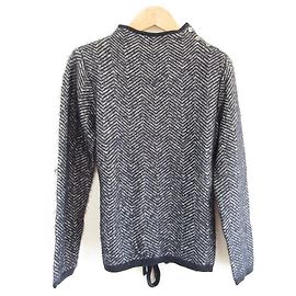 Autre Marque Aquascutum Herringbone Knit Pullover Blue Navy blue