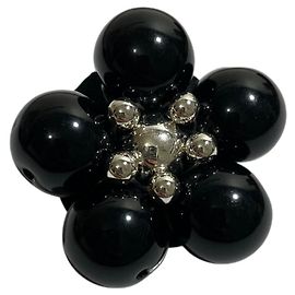 Autre Marque Rene Flower Brosche Schwarz