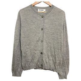 Cardigã de lã e seda Jil Sander Marrom