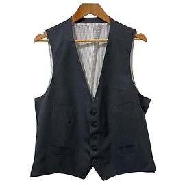 Ermenegildo Zegna Premium Line Wool Vest Brown Dark grey