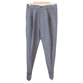 Vivienne Westwood MAN Stripe Herringbone Trousers Brown