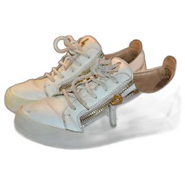 Baskets Giuseppe Zanotti en cuir blanc Blanc
