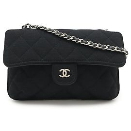 Bolsa Eco Matelassé CHANEL Marrom Preto