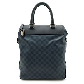 Louis Vuitton Damier Cobalt Greenwich Tote Bag Black