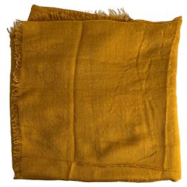 Gucci Lenço Modal e Seda GG Amarelo Amarelo