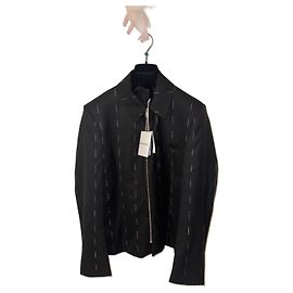 Givenchy Wolljacke Schwarz mit Jacquard Logo Muster Schwarz
