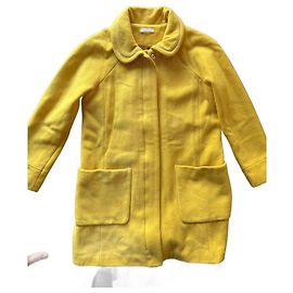 Chloé yellow wool coat with golden buttons Yellow