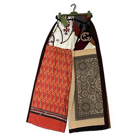 Calça Gucci de seda marrom Marrom