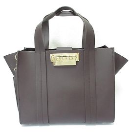 Autre Marque Bolsa de couro 2 em 1 Zac Posen Marrom