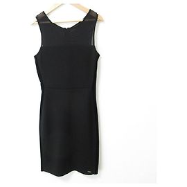 Vestido de veludo stretch Armani Exchange com laterais Preto